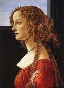 BOTTICELLI, Sandro Portrait of a Young Woman after Sweden oil painting reproduction